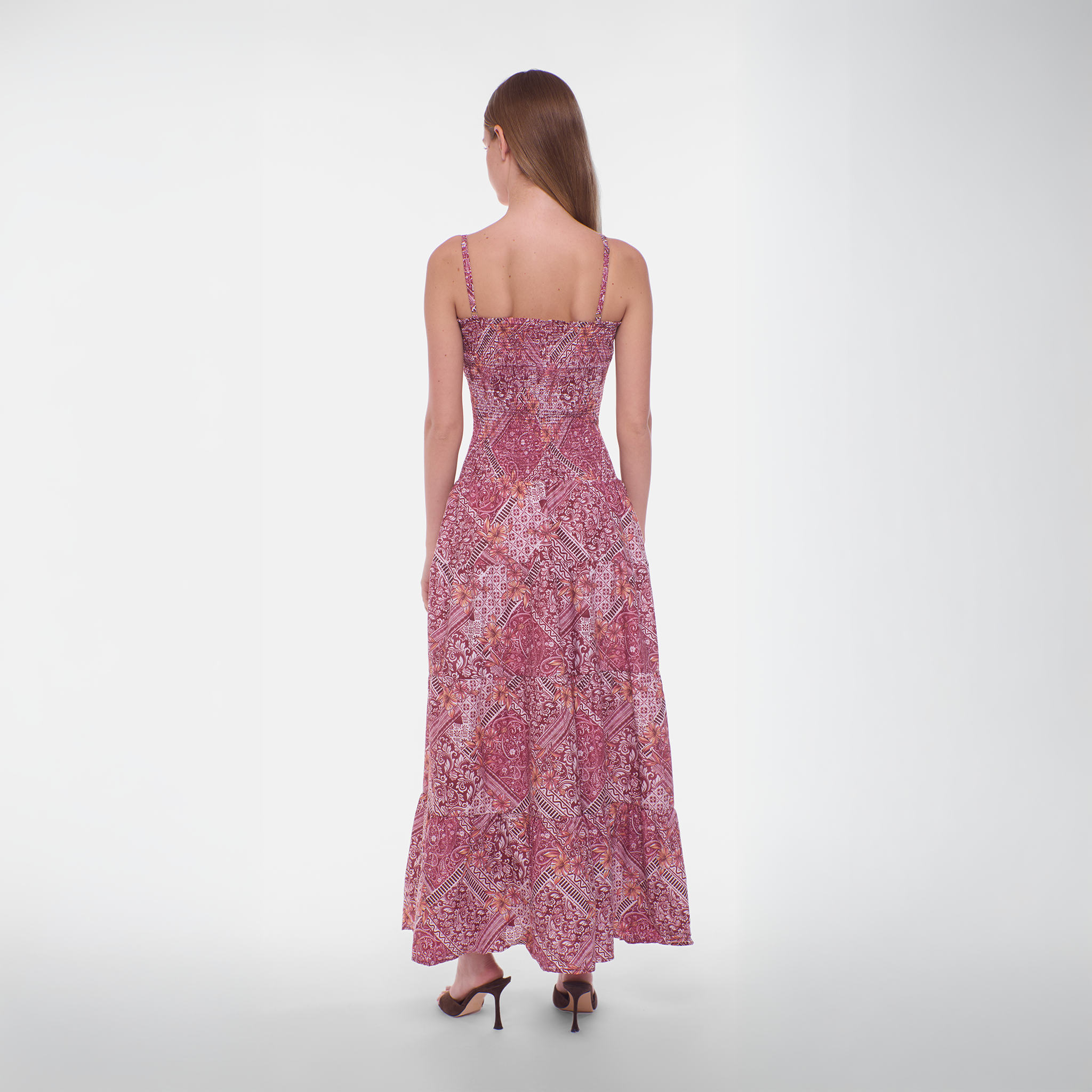 Clementine Maxi Dress - Burgundy Blush