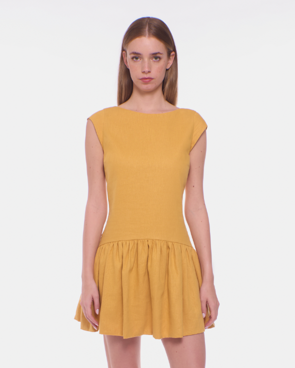 Sophia Mini Dress - Chestnut
