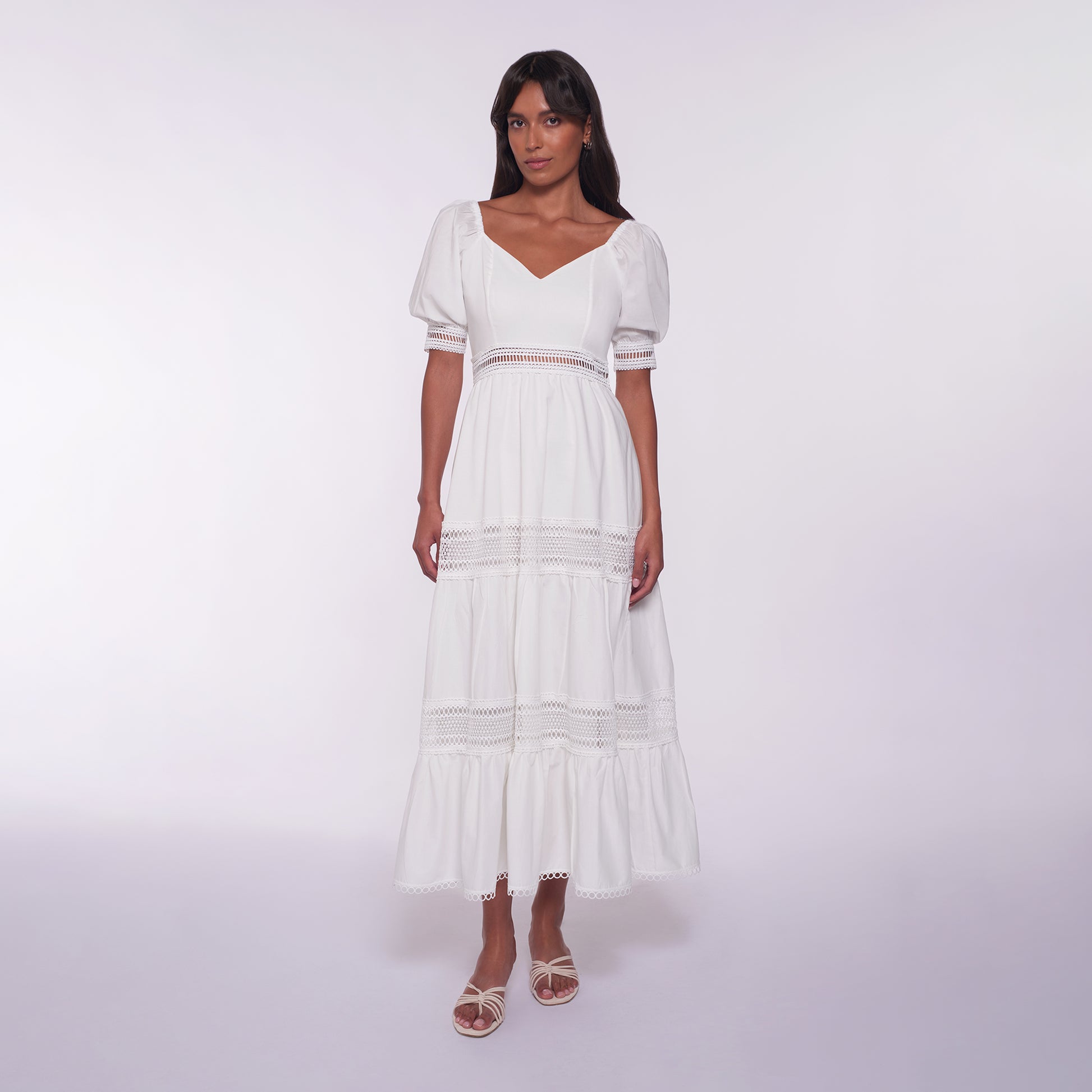 white dress flowy sleeves 32159