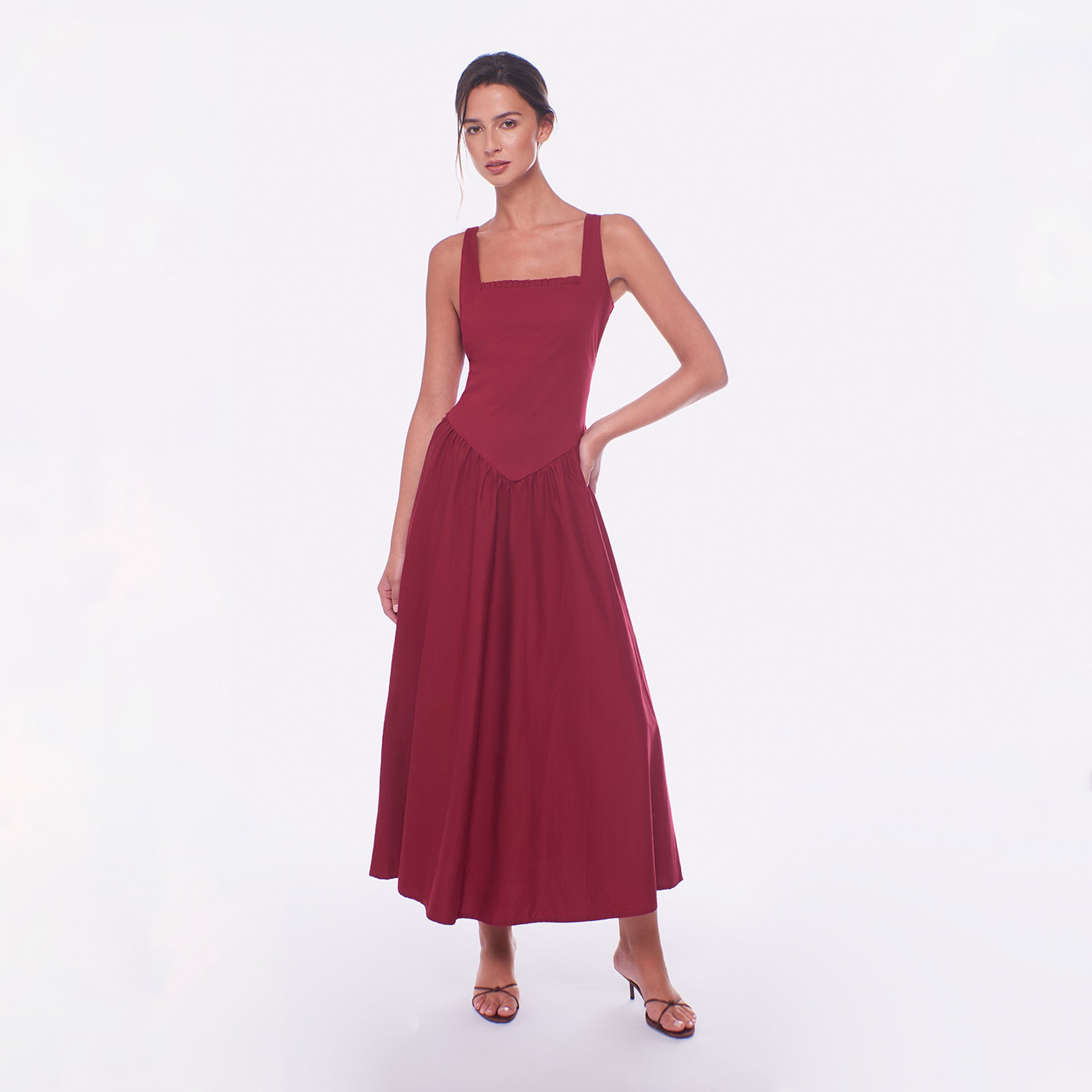 green emerald velvet dress Harlow Maxi Dress L / Sand Burlap