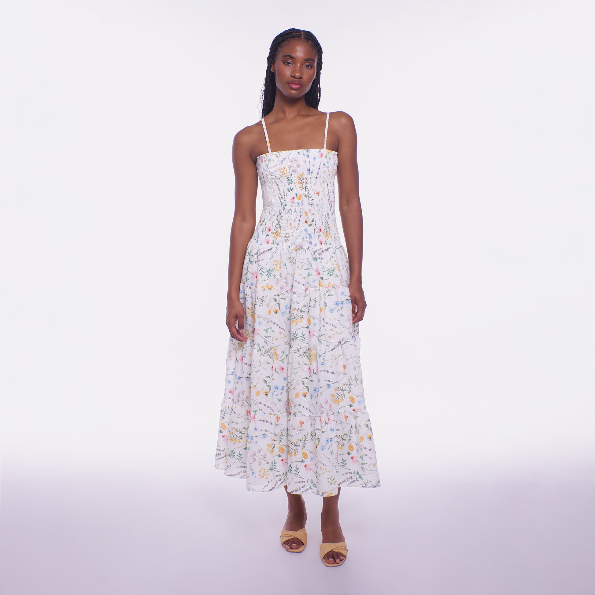 clementine floral midi dress Clementine Tulle Midi Dress Pink Rose Floral