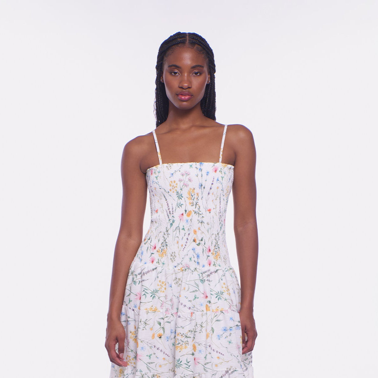 wildflower dress Women's Organic Cotton Smocked Production time Walking in the Wildflowers Dress