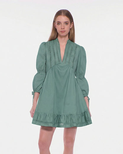 Paloma Mini Dress - Eucalyptus