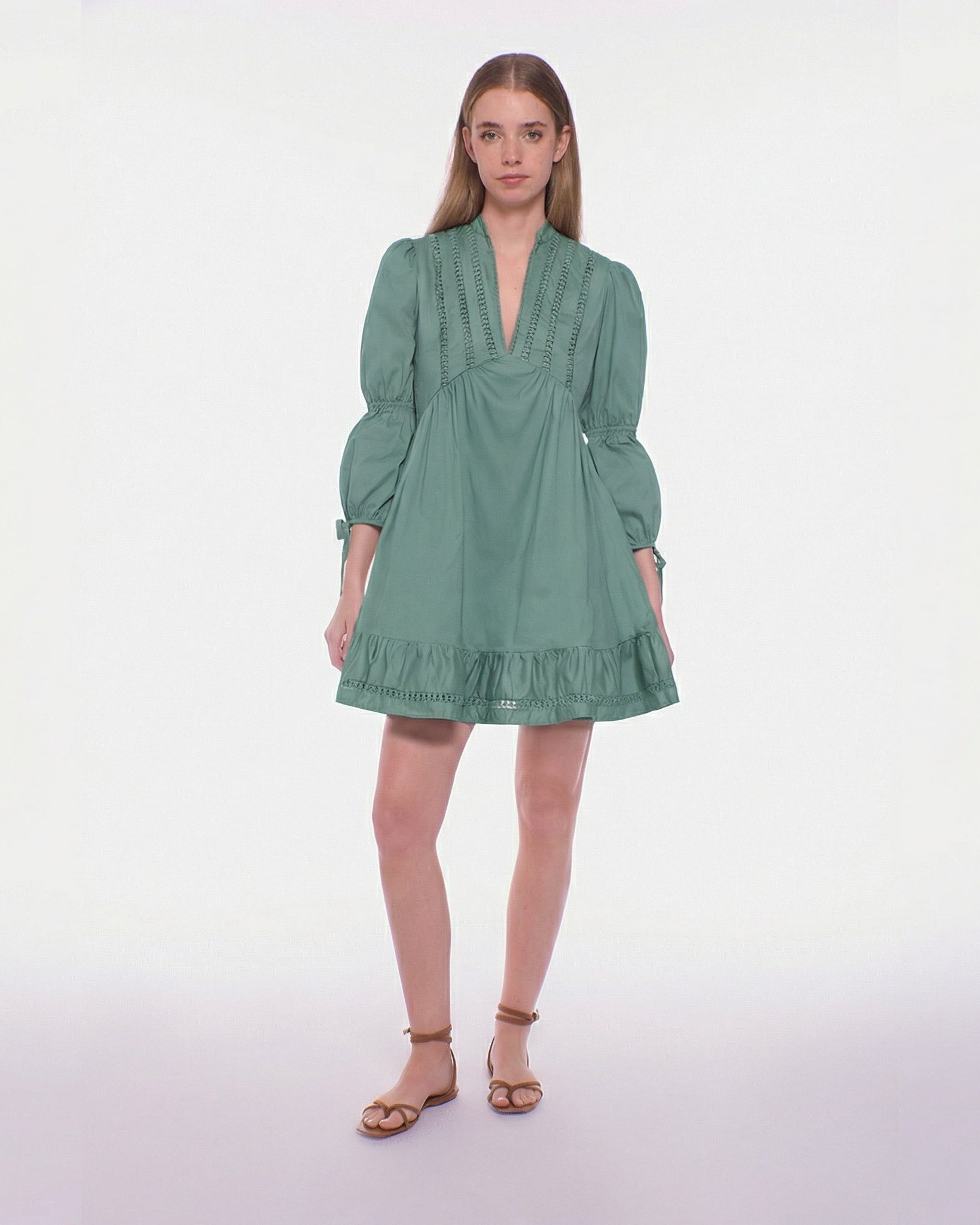 Paloma Mini Dress - Eucalyptus