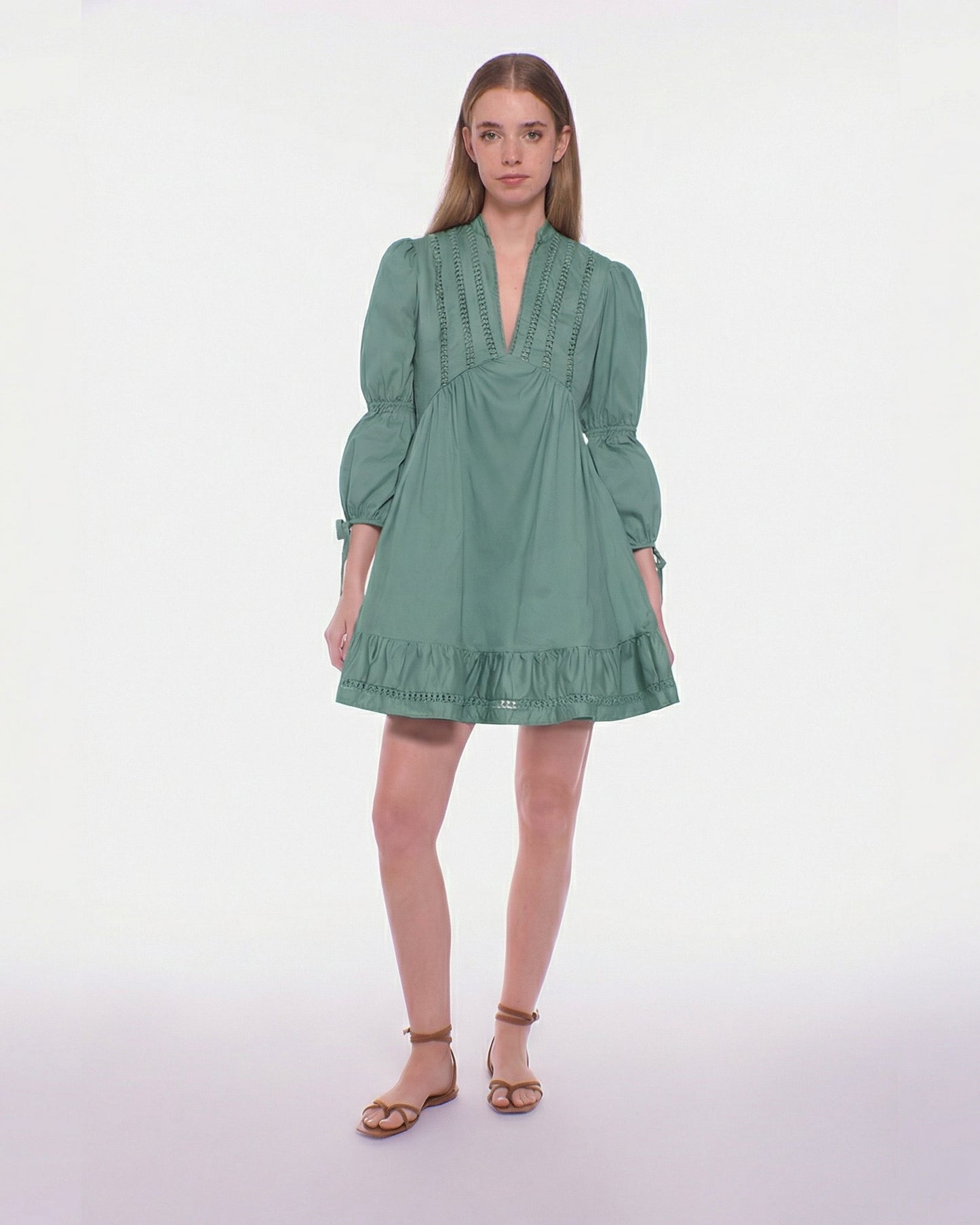 Paloma Mini Dress - Eucalyptus