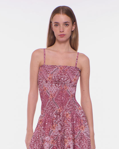 Clementine Maxi Dress - Burgundy Blush