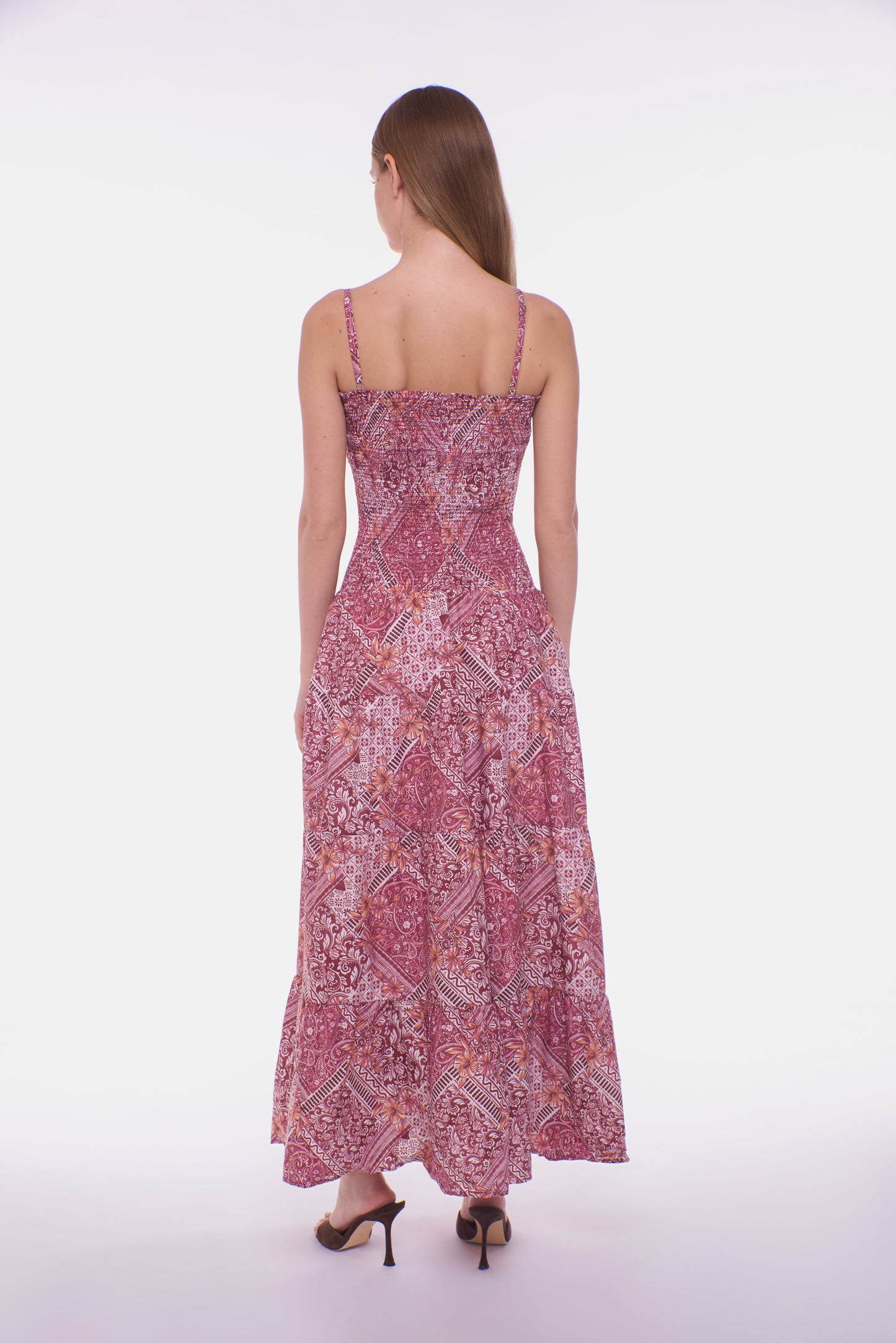 Clementine Maxi Dress - Burgundy Blush