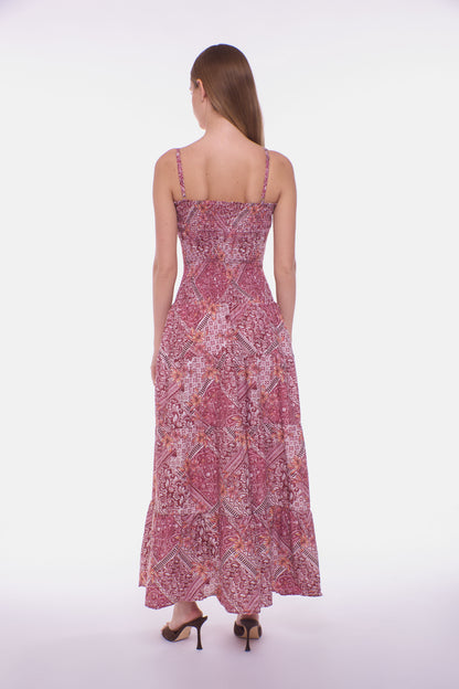 Clementine Maxi Dress - Burgundy Blush