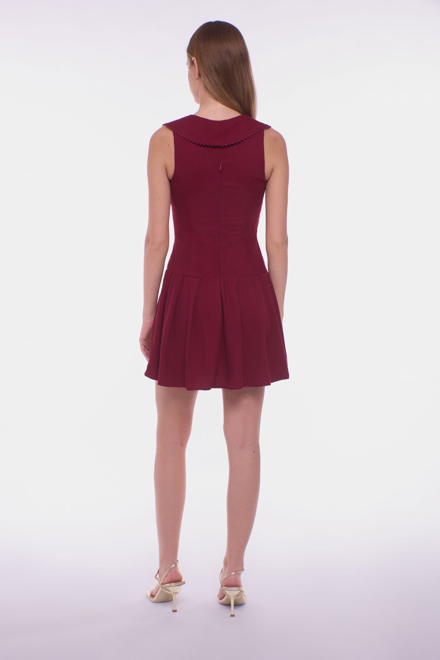 Ingrid Mini Dress - Berry Rouge