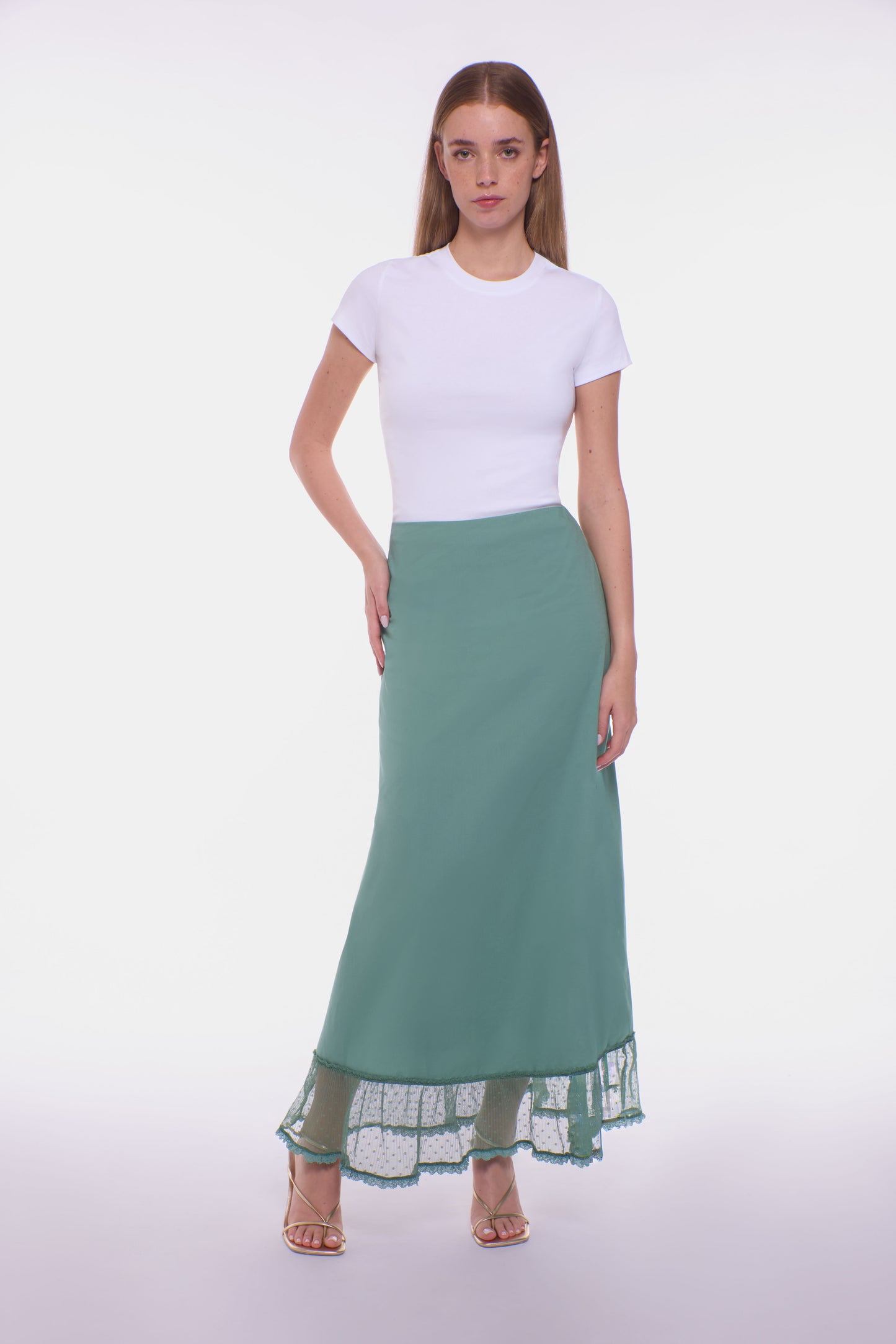 Odette Maxi Skirt - Eucalyptus