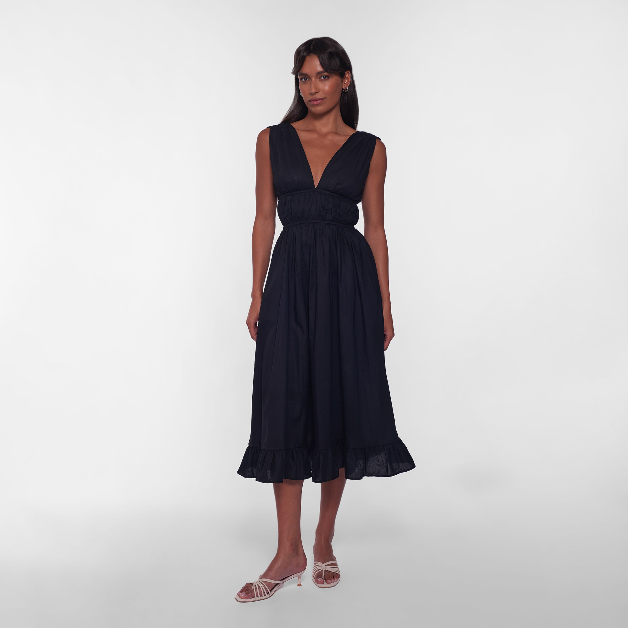 Ava Midi Dress - Black