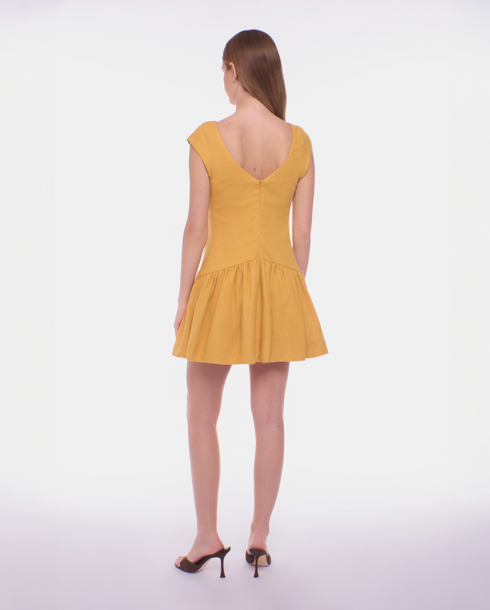 Sophia Mini Dress - Chestnut