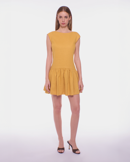 Sophia Mini Dress - Chestnut
