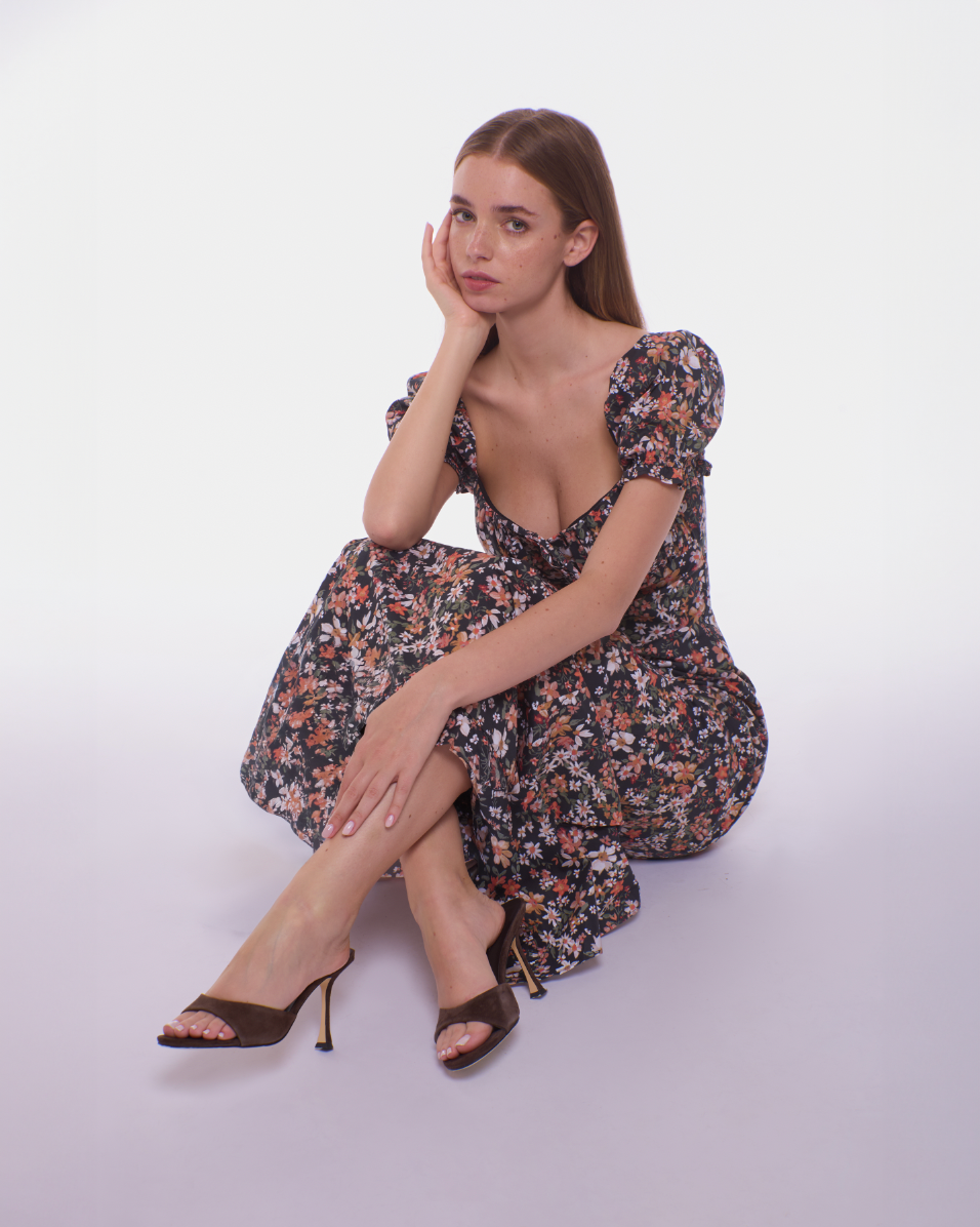 Loretta Maxi Dress - Midnight Blossom