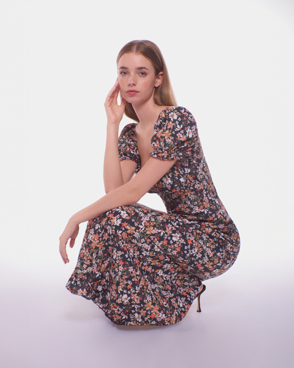 Loretta Maxi Dress - Midnight Blossom