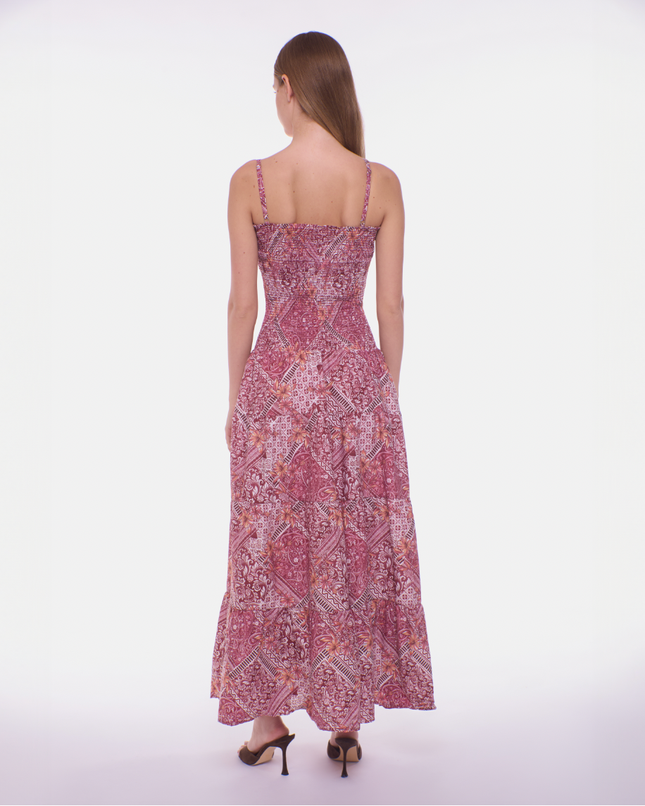 Clementine Maxi Dress - Burgundy Blush