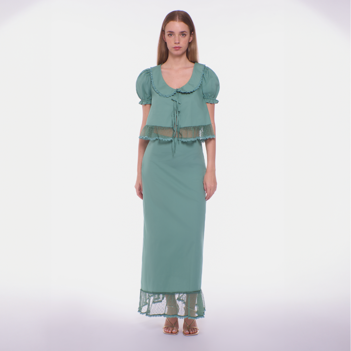 Odette Maxi Skirt - Eucalyptus