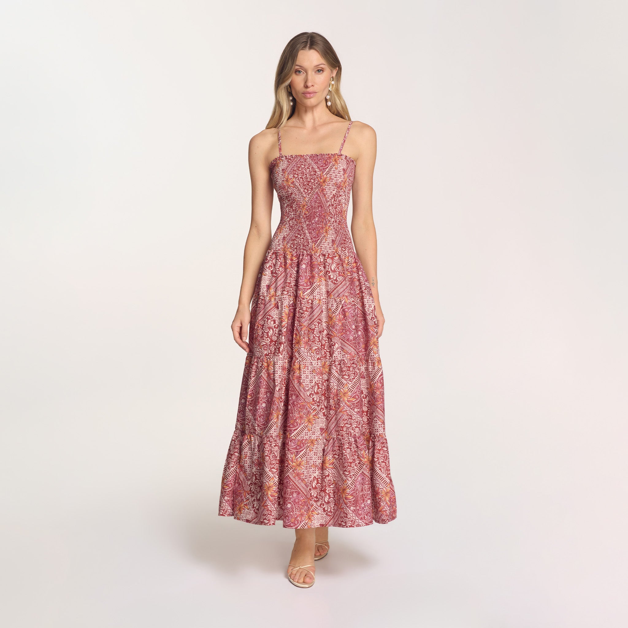 Clementine Maxi Dress - Burgundy Blush