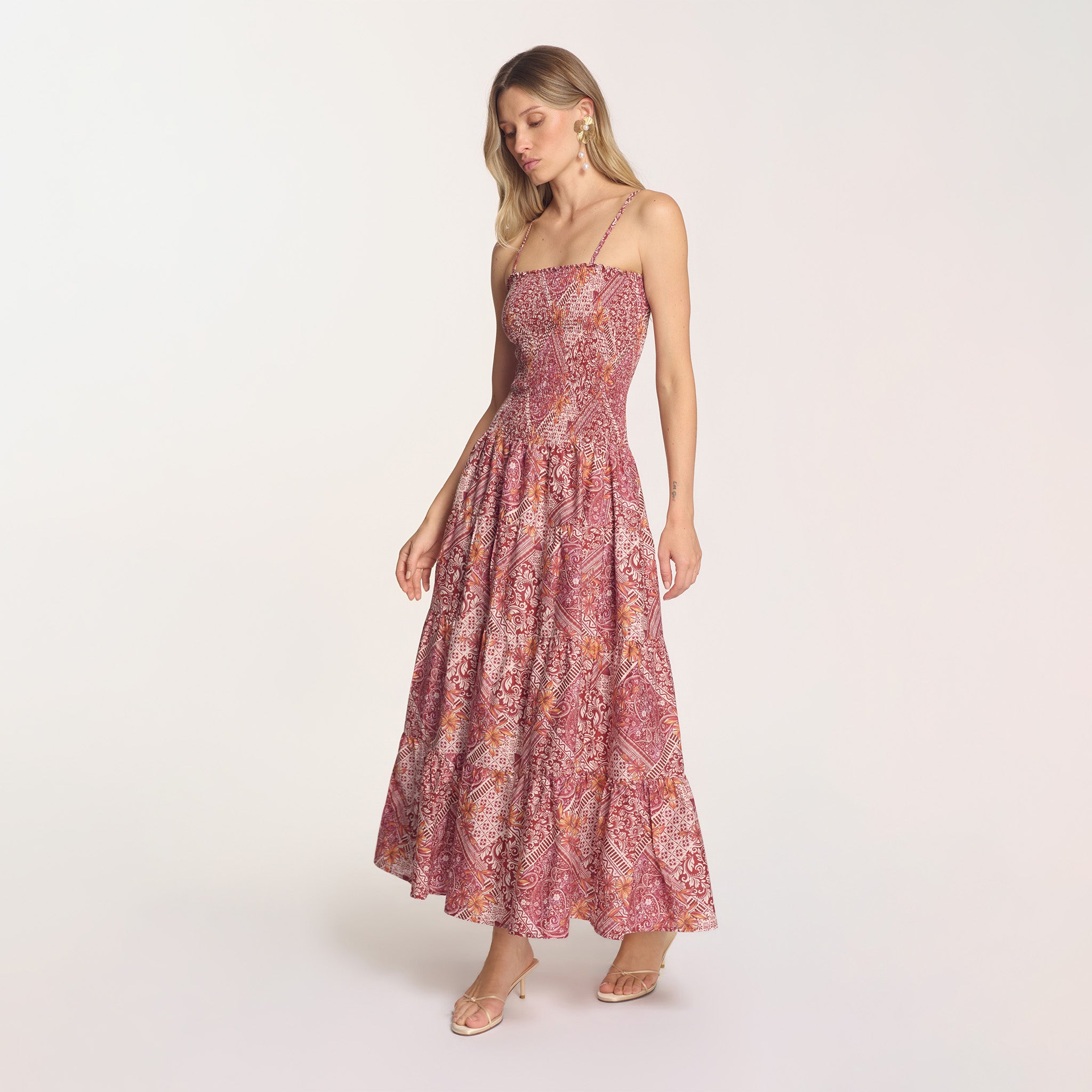 Clementine Maxi Dress - Burgundy Blush