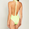 Flamingo one-piece cheeky bottom - lime glow - peixoto