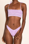 Cleo Smocked Bikini Top-Peixoto Wear