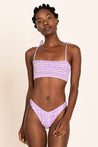 Cleo Smocked Bikini Top-Peixoto Wear